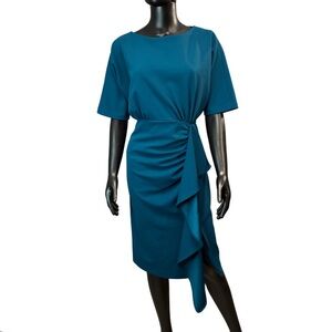 Calvin Klein Asymmetrical Blue Dress